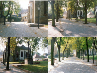 Slatiňany - pěší zóna v ulici Jiráskově - realizace autorského projektu Doc. Matouše Jebavého - 1998
