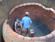 Construction of biogas plants