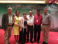 IWSS Congress, Hangzhou, Čína (2012) - foto s členy výboru: zleva Prof. Hurle, Prof. Burgos, p. Rubin, prof. Rubin, Prof. Singh